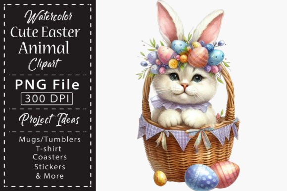 Download Watercolor Cute Easter Animal Clipart - Premium Bundle
