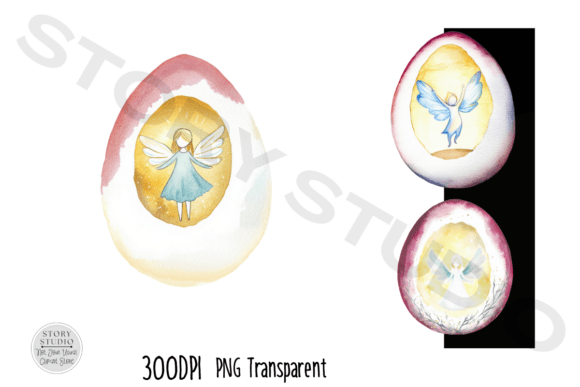 Download Panoramic Angel &amp; Fairy Easter Egg - Premium Resources