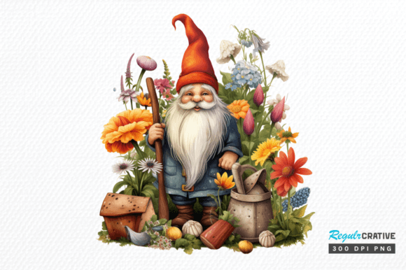 Download Cute Garden Gnome Clipart Png Design - Premium Resources