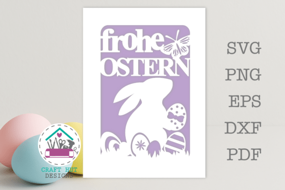 Download Frohe Ostern Happy Easter Card SVG Cut - Happy easter card Collection